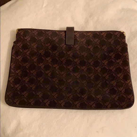 Vintage Salvatore Ferragamo Brown Logo Suede Bag - Picture 3 of 16